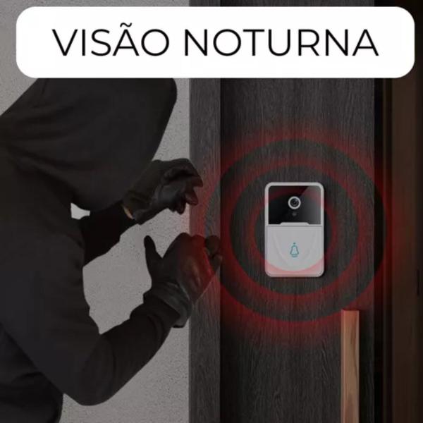 Câmera Espiã Alta Definição WI-fi Visão Noturna Campainha Som - King Imagem de Câmera Espiã Alta Definição WI-fi Visão Noturna Campainha Som