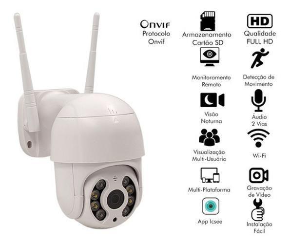 Câmera Externa Ip Prova D'Água Infravermelho Externa Wifi Hd - Golden Sun Imagem de Câmera Externa Ip Prova D'Água Infravermelho Externa Wifi Hd
