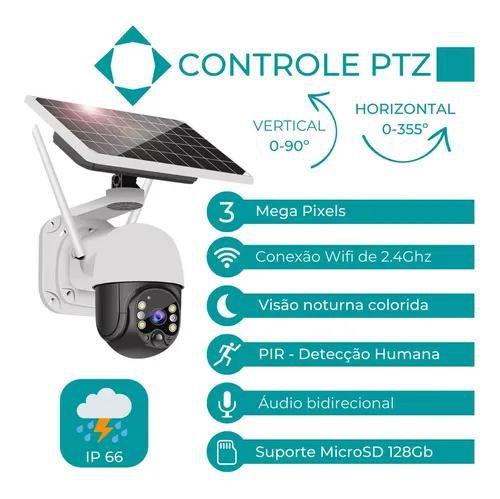 Imagem de Câmera Externa Wifi Solar Proteção para Sua chacara