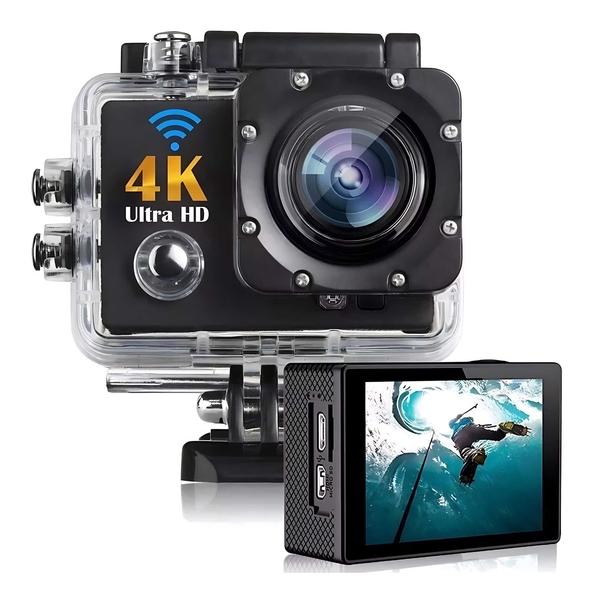 Imagem de Câmera filmadora esportiva 4k ultra HD prova d'água wi-fi Go Cam estabilização de imagem acessórios com Original com garantia