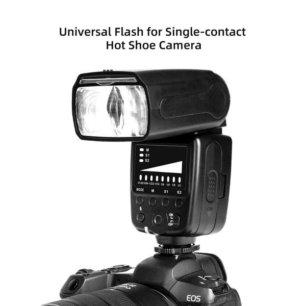 Câmera Flash Speedlite PHOTOOLEX FK300 para Canon Nikon Sony Imagem de Câmera Flash Speedlite PHOTOOLEX FK300 para Canon Nikon Sony