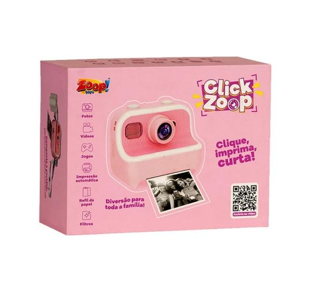 Câmera Fotográfica Digital Impressão Instantânea Rosa - Zoop Toys Imagem de Câmera Fotográfica Digital Impressão Instantânea Rosa - Zoop Toys
