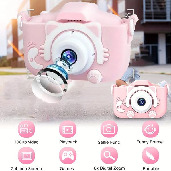 Câmera Fotográfica Infantil Com Proteção - Vídeo Jogos 32gb - M&C Imagem de Câmera Fotográfica Infantil Com Proteção - Vídeo Jogos 32gb