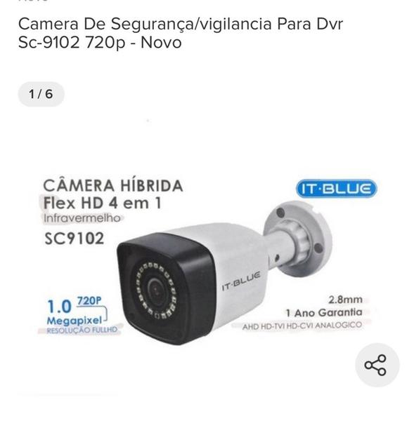 Imagem de Camera Hibrida De Segurança/vigilancia 4 em 1 Para Dvr It Blue Sc-9102 720p