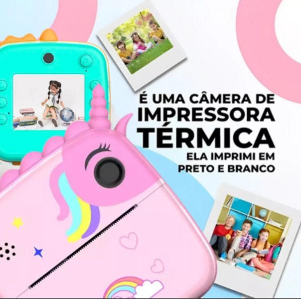 Imagem de Câmera Infantil Filmadora Full Hd Divertida Impressão Instantanea e Jogos