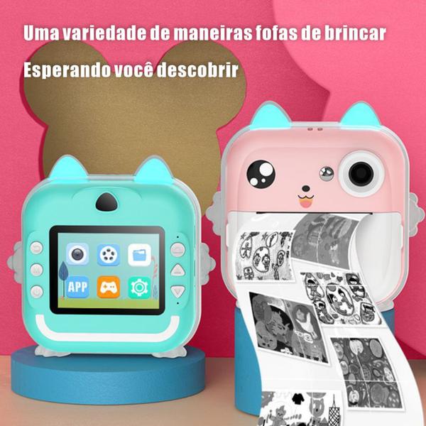 Imagem de Câmera Infantil Instantânea Filmadora Full Hd Divertida Jogo