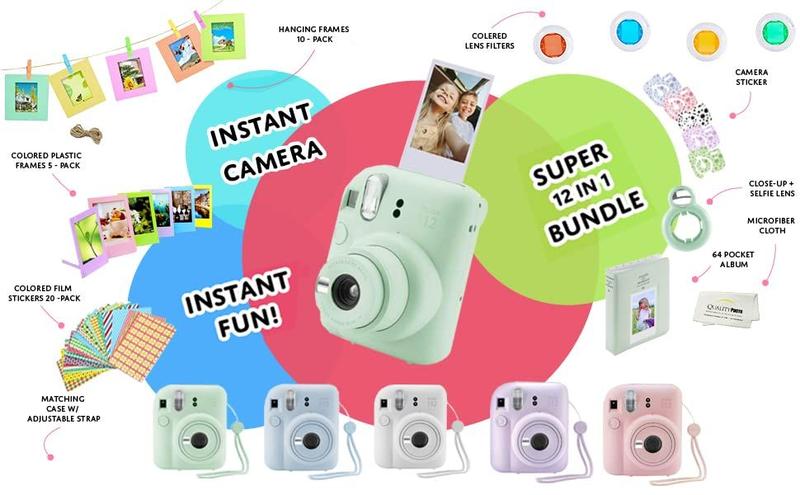 Imagem de Câmera instantânea Fujifilm Instax Mini 12 com estojo e 20 filmes