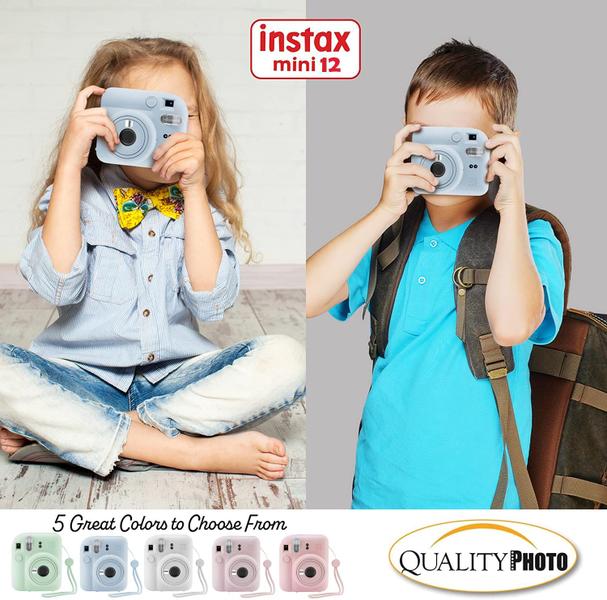 Imagem de Câmera instantânea Fujifilm Instax Mini 12 com estojo e 40 filmes azuis