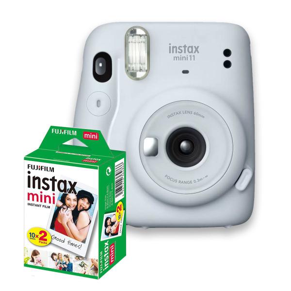 Imagem de Câmera Instax Mini 11 Instantânea Fujifilm Branco Gelo + Filme 20 Fotos Original - Máquina Tirar Foto na Hora