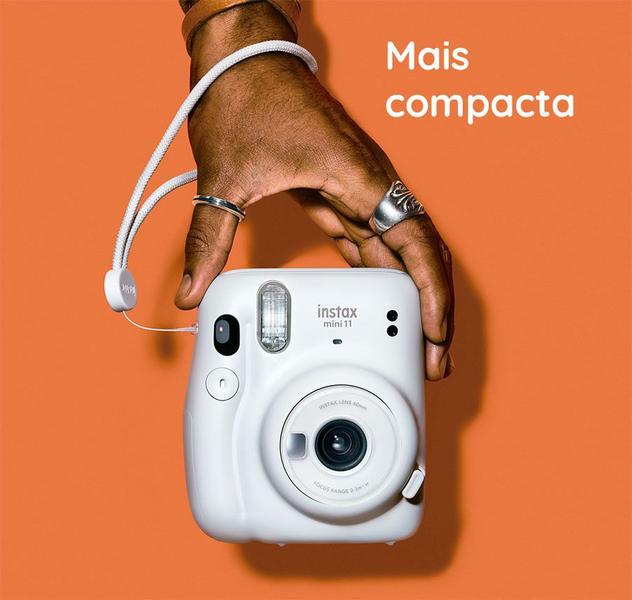 Imagem de Câmera Instax Mini 11 Instantânea Fujifilm Branco Gelo + Filme 20 Fotos Original - Máquina Tirar Foto na Hora