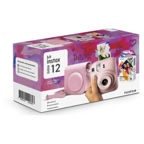 Imagem de Câmera Instax Mini 12 Fujifilm Rosa Com Bolsa + 10 Filmes