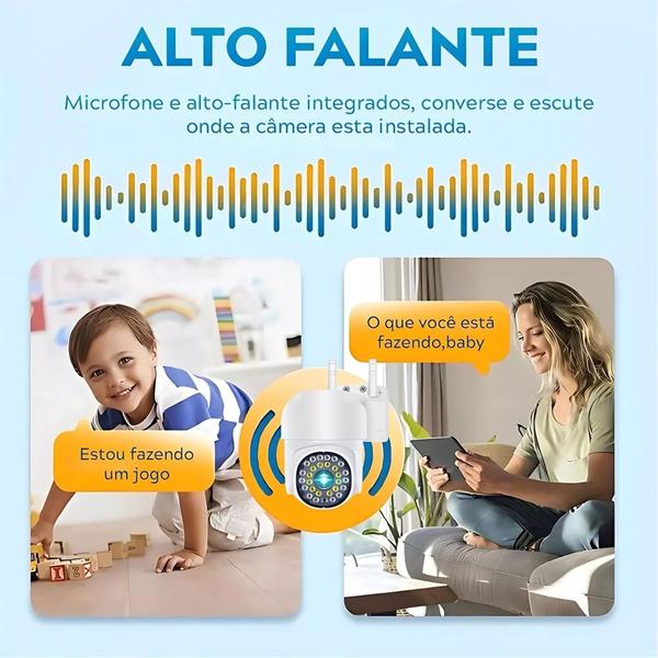 Imagem de Câmera Inteligente Com Alarme Sem Fio 360 Prova Dágua Wi-fi 4345