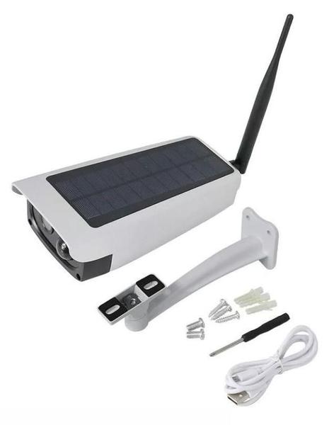 Imagem de Câmera Ip 1080P Wifi Painel Solar Prova D'Água Áudio