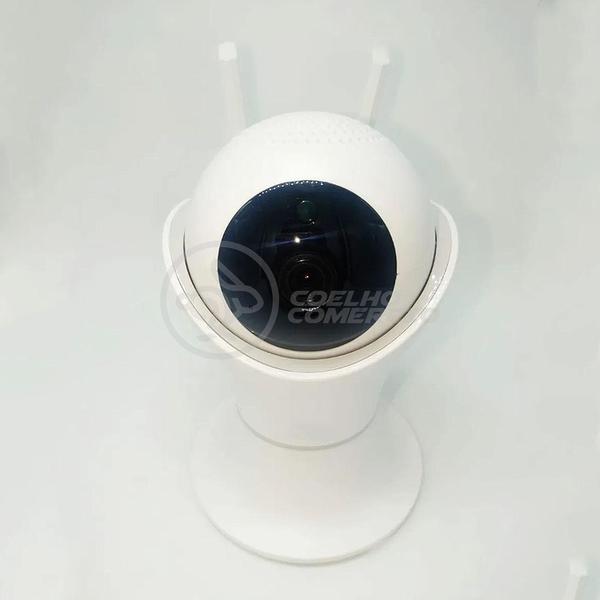 Imagem de Câmera IP C360 de Segurança WiFi 2 Antenas Robô HD 1080P Sem Fio 360º Áudio Visão Noturna - 8165HP