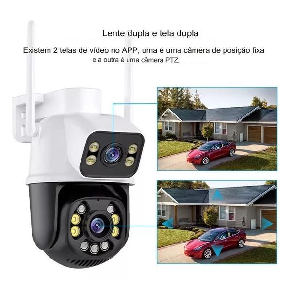 Imagem de Camera IP Externa Wifi Dupla 2 Em 1 Visão Noturna Yoosee SC-B20