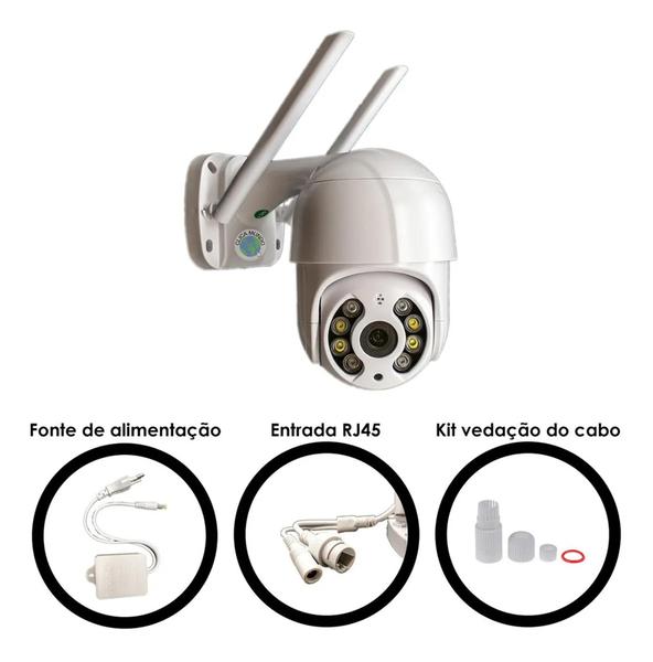 Imagem de Câmera Ip Icsee Prova D'água Infravermelho Externa Wifi Hd 3