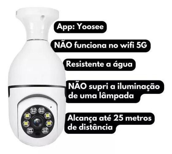 Imagem de Câmera Ip Inteligente Lâmpada Panorâmica Wifi Bivolt