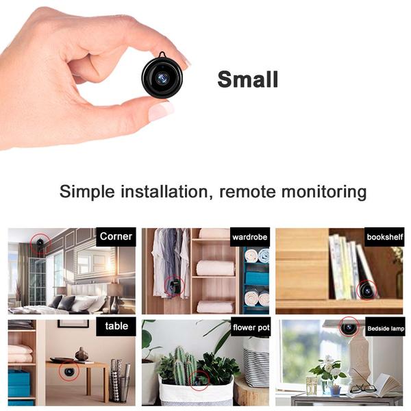 Imagem de Câmera IP Mini Cam WebCam Night Vision Camara HD Camera Home Outdoor 360 WirelessKamepa Wi Fi Wifi Surveillance Baby Monitor