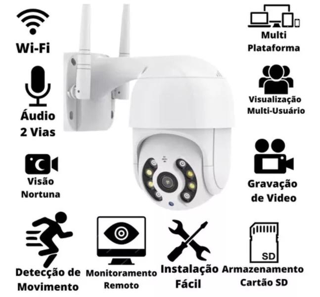 Imagem de Câmera Ip Prova D'água Externa 5G WIFI Com Cartão Memória Sd 32g