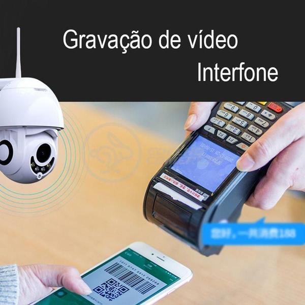 Imagem de Câmera Ip Rotativa Speed Dome 355º Prova Dágua Wifi Hd 1080P