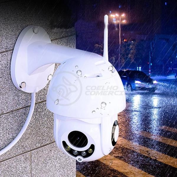 Imagem de Câmera Ip Rotativa Speed Dome 355º Prova Dágua Wifi Hd 1080P