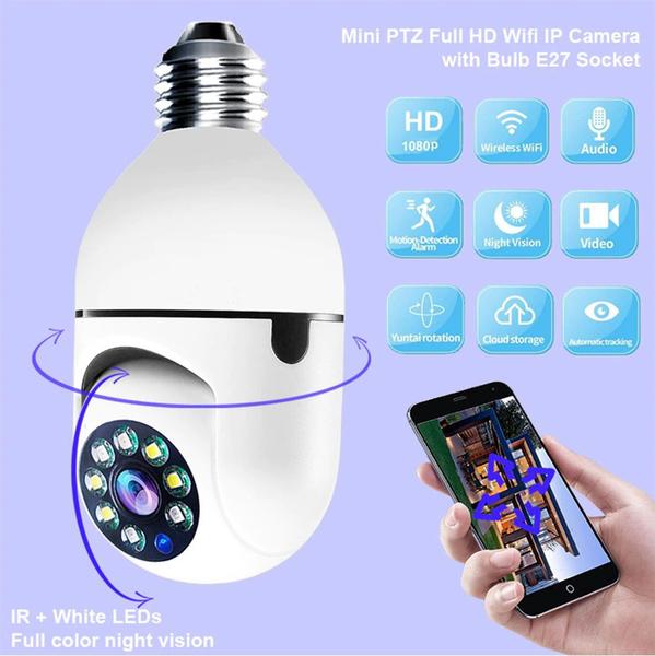 Imagem de Camera Ip Segurança Wifi Yoosee Com Audio Microfone E Alto Falante Embutido Robô Baba Eletrônica 1080p Gira 360º Lampada