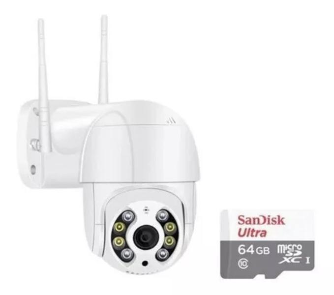 Câmera Ip Wi-fi Prova Dágua App Icsee + Cartão De Memória 64gb - A8 Imagem de Câmera Ip Wi-fi Prova Dágua App Icsee + Cartão De Memória 64gb