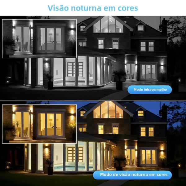 Imagem de Câmera IP WiFi 4K 8MP com Lente Dupla, Visão Noturna, Auto Tracking e App ICSEE