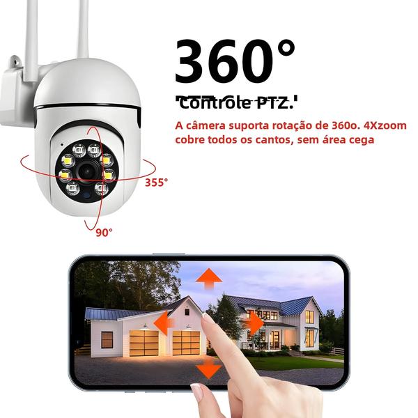 Imagem de Câmera IP WiFi Smart 1080P HD - Áudio Bidirecional e Detecção de Movimento