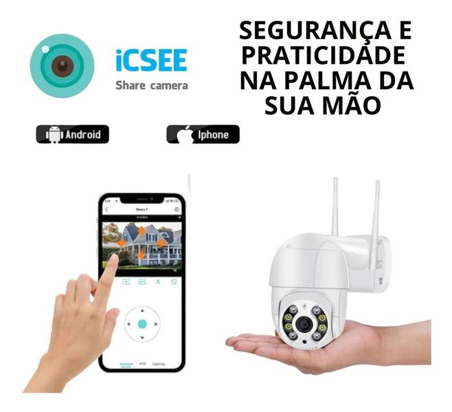 Imagem de Camera Ip Yoosee Ptz Wifi 2mp Onvif Audio Ip66 Função Sigame