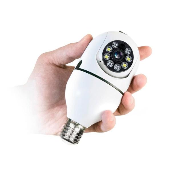 Imagem de Câmera Lâmpada De Segurança Wifi Ip 360 Soquete E27 Branco