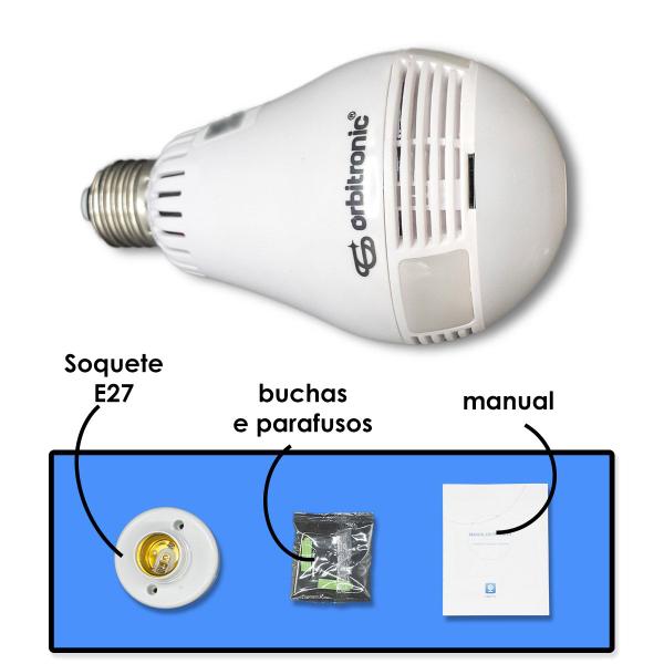 Imagem de Camera Lampada Segurança Espia Wifi Visão Noturna Orbitronic