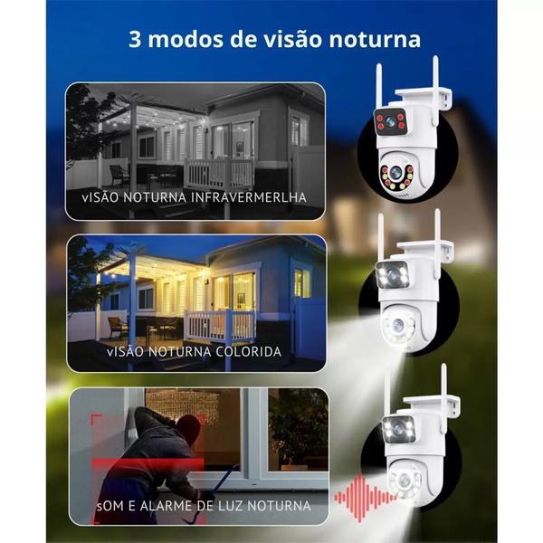 Imagem de Câmera Lentes Dupla Prova D'água Ip App Yoosee Celular Wifi