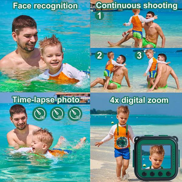 Imagem de Câmera PROGRACE Kids Waterproof 1080P HD, presente de brinquedo