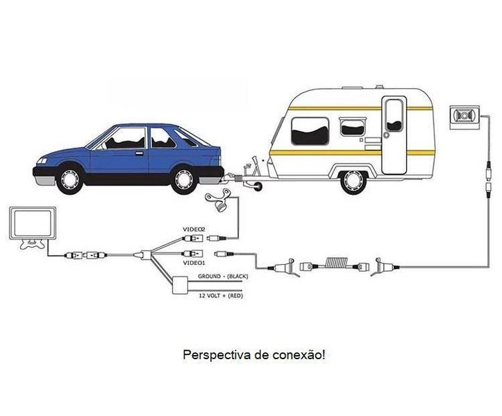 Imagem de Câmera Ré Visão Noturna Universal Estacionamento