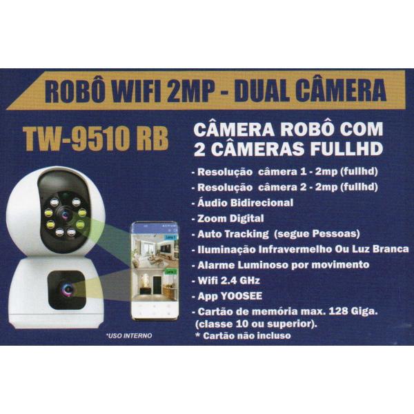 Imagem de Câmera robô inteligente 2 câmeras fullhd twg tw-9510 rb