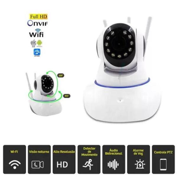 Imagem de Camera Robo Inteligente 3 Antenas Ip Wifi 360º 720p