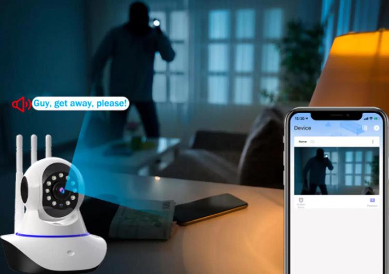 Imagem de CAMERA ROBO IP WI-FI 360º 2 ANTENAS PET OU BABA ELETRONICA COM APLICATIVO YOOSE