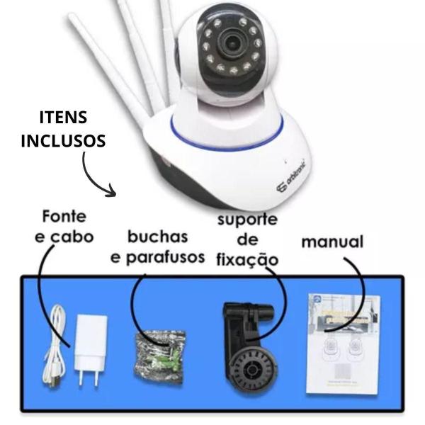 Imagem de Câmera Segurança 3 Antenas Ip Onvif Wifi Wireless Orbitronic