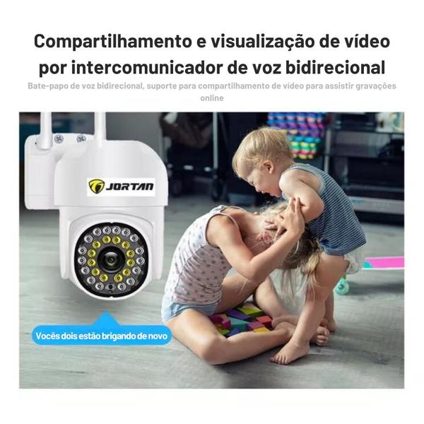 Imagem de Câmera Segurança Externa Wifi  Zoom 4x lançamento 2024 Rotativa Prova D'água visão noturna sensor infravermelho 