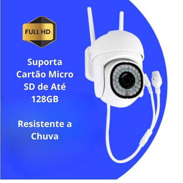 Imagem de Camera Segurança Full HD Visão Noturna Colorida Wifi IP Smart Externa Prova Dágua Inteligente Infravermelho 1080p