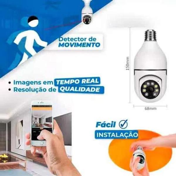 Câmera Segurança Ip Wifi Lâmpada Prova Dágua Giratória - Câmera Segurança Prova D'Água Imagem de Câmera Segurança Ip Wifi Lâmpada Prova Dágua Giratória