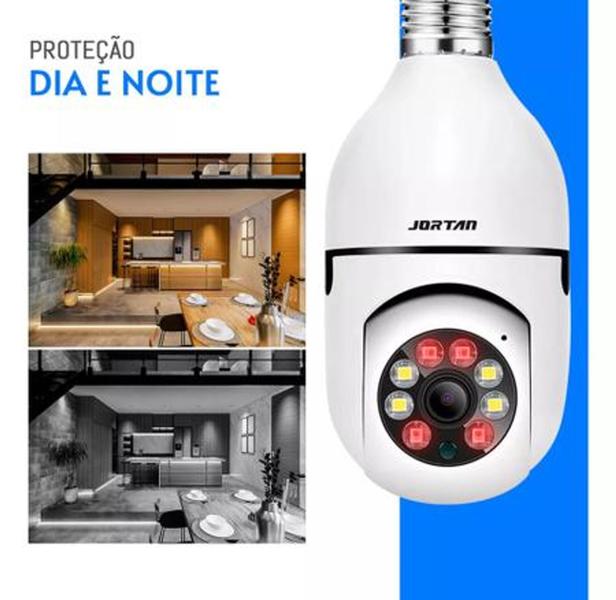 Imagem de Câmera Segurança Lâmpada 360 Wifi Ip Full Hd Visão Noturna - Jortan