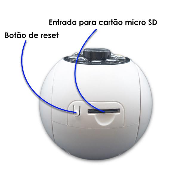 Imagem de Camera Segurança Panoramica Lampada Wifi Espia C/rastreio Orbitronic