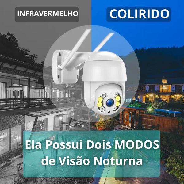 Imagem de Câmera Segurança Smart Ip Wifi Icsee Mini Dome Full Hd A8 Visao Norturna Infravermelho e Colorida