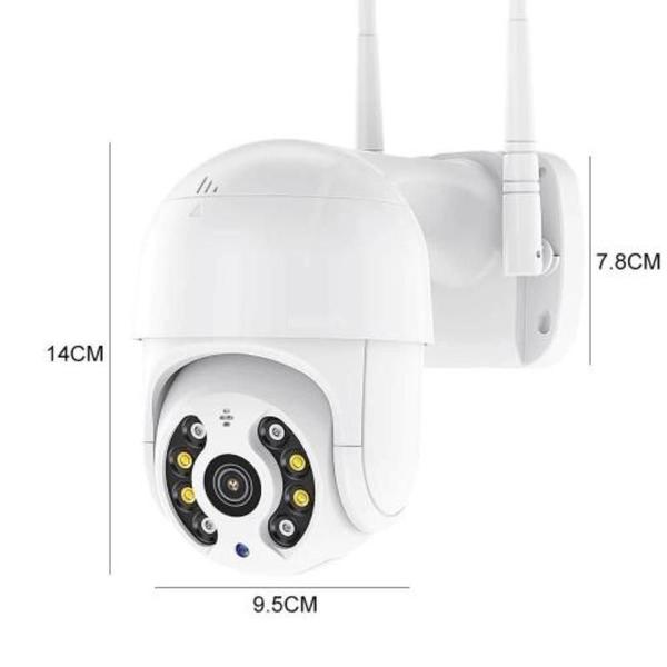 Câmera Segurança Wi-Fi Externa Noturna Branca Sensor - Cãmera De Segurança Wifi Imagem de Câmera Segurança Wi-Fi Externa Noturna Branca Sensor