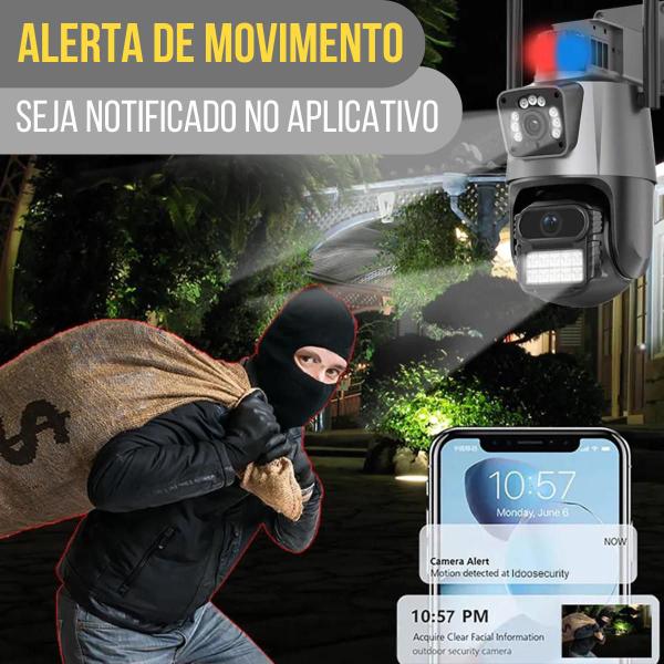 Imagem de Câmera Segurança Wifi Ip Lente Dupla 2x 3mp Externa 360 Visão Noturna Alarme