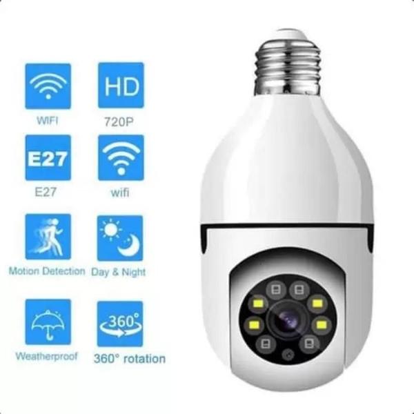 Imagem de Camera segurança wifi ip sem fio 360 encaixe lampada aplicativo yoosee visão noturna segurança E27 - bivolt