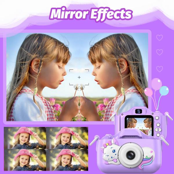 Imagem de Câmera selfie infantil Goopow Digital Video 32GB Cartão SD 3-9Y