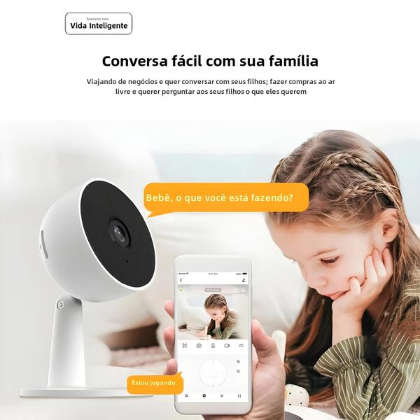 Imagem de Câmera Smart Home Wi-Fi 1080p HD - Detecção de Movimento, Áudio Bidirecional e Alertas em Tempo Real